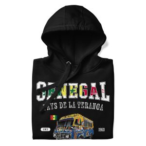 Alternative view of Senegal clothing black hoodie car rapid senegal