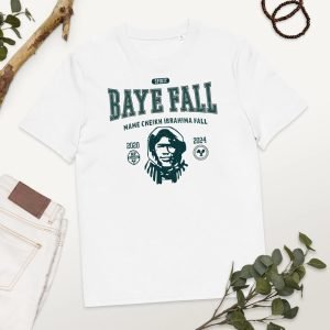 white t-shirt mame cheikh ibrahima fall baye fall senegal